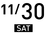11月30日、土曜日